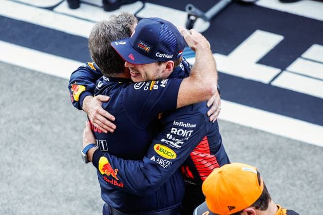 Christian Horner (GBR, Oracle Red Bull Racing), 1 Max Verstappen (NLD, Oracle Red Bull Racing), F1 Grand Prix of Japan at Suzuka International Racing Course on September 24, 2023 in Suzuka, Japan. (Photo by HOCH ZWEI) Suzuka Japan