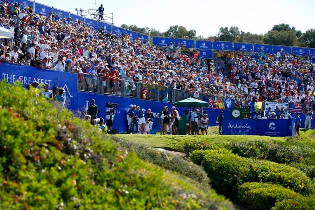 2023 Solheim Cup, Finca Cortesin, Andalucia, Spain 24 9 2023 Leona Maguire ahead of tee off Leona Maguire ahead of tee off 24 9 2023  Copyright: x INPHO MartinxSirasxLimax _MS09658