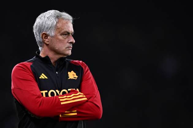 Sport Bilder des Tages Torino FC v AS Roma - Serie A Jose Mourinho, head coach of AS Roma, looks on prior to the Serie A football match between Torino FC and AS Roma. Turin Italy Copyright: xNicolòxCampox