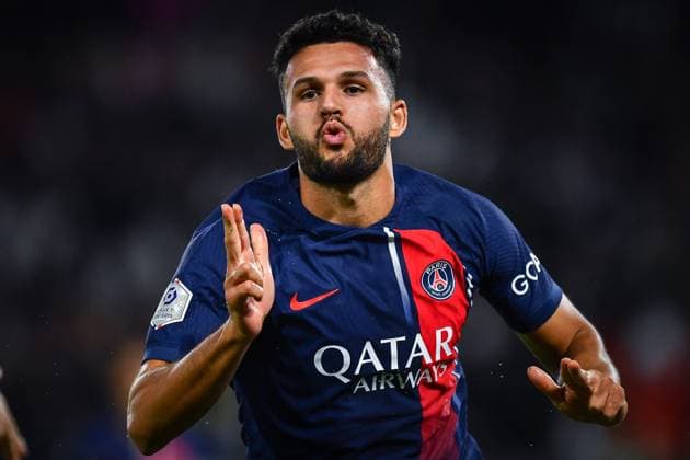 Sport Themen der Woche KW38 Sport Bilder des Tages September 24, 2023, Paris, France, France: Goncalo RAMOS of PSG celebrates his goal during the Ligue 1 match between Paris Saint-Germain (PSG) and Olympique de Marseille (OM) at Parc des Princes Stadium on September 24, 2023 in Paris, France. Paris France - ZUMAm308 20230924_zsp_m308_009 Copyright: xMatthieuxMirvillex