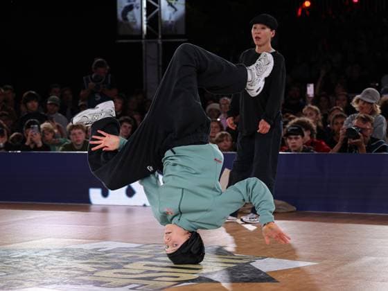 Sport Themen der Woche KW38 Sport Bilder des Tages 230924 WDSF World Breaking Championship B-Girl Nicka Dominika Banevic from Lithuania and B-Girl Ayumi Ayumi Fukushima from Japan pictured during the WDSF World Breaking Championship on September 24 , 2032 in Leuven, Belgium. (Photo by Sevil Oktem Isosport) LEUVEN BELGIUM  Copyright: xx 406436