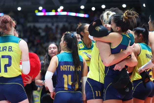 Brazil team group, Mannschaftsbild, Totale (BRA), SEPTEMBER 24, 2023 - Volleyball : FIVB Road To Paris Volleyball Qualifier World Cup 2023 Japan, Women s tournament match between Japan - Brazil at the Yoyogi National Stadium in Tokyo, Japan. Noxthirdxpartyxsales  (230326973)