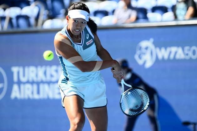 Moyuka UchijimaJPN), SEPTEMBER 25, 2023 - Tennis : Women s Singles 1st Round at Ariake Coliseum during TORAY Pan Pacific Open Tennis Tournament 2023, Japan. Noxthirdxpartyxsales  (230414976)