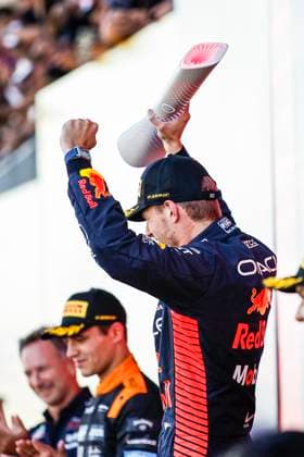 Formula 1 Lenovo Grand Prix Of Japan 2023 Max Verstappen of Netherlands, Oracle Red Bull Racing, portrait celebrates his victory at the podium during the Formula 1 Lenovo Grand Prix of Japan from 21st to 24th of September, 2023 on the Suzuka Circuit, in Suzuka, Japan. Suzuka Japan  Copyright: xGongorax originalFilename:bonilla-formula1230924_npVSB.jpg