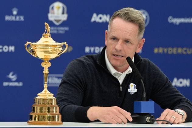 Luke Donald (ENG) during the USA an Europe Ryder Cup 2023 captains press conference, PK, Pressekonferenz at Marco Simone Golf & Country Club on September 25, 2023 in Rome, Italy.  Copyright: xFabrizioxCorradetti IPAxSportx x xx IPA_40555110 IPA_IPA40555110