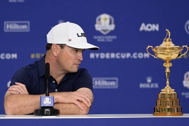 Zach Johnson (USA) during the USA an Europe Ryder Cup 2023 captains press conference, PK, Pressekonferenz at Marco Simone Golf & Country Club on September 25, 2023 in Rome, Italy.  Copyright: xFabrizioxCorradetti IPAxSportx x xx IPA_40555120 IPA_IPA40555120
