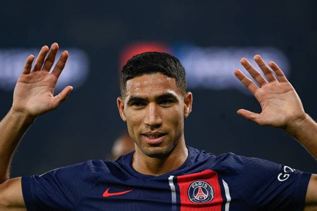 - PSG - Marseille - 24 09 2023 - France Ile-de-France (region) Paris - Achraf Hakimi during the Ligue 1 Ubereats Classico between PSG and Olympique de Marseille at the Parc des Princes on September 24, 2023.  JulienxMattiax xLexPictorium LePictorium_0284038