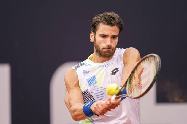 TENNIS - ATP, Tennis Herren Layjet Open BAD WALTERSDORF,AUSTRIA,25.SEP.23 - TENNIS - ATP Challenger Tour, Layjet Open. Image shows Andrea Pellegrino (ITA).  GEPAxpictures xJohannesxFriedl