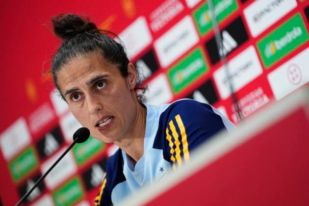 Sport Themen der Woche KW39 Sport Bilder des Tages Spain v Switzerland - UEFA Womens Nations League Montse Tome head coach of Spain during the press conference, PK, Pressekonferenz prior to the UEFA Women s Nations League Match between Spain and Switzerland at the Nuevo Arcangel Stadium on September 25, 2023 in Cordoba, Spain. Cordoba Spain  Copyright: xJosexBretonx originalFilename:breton-spainvsw230925_npIrQ.jpg