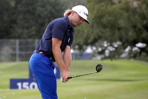 ROME, Italy - 25.09.2023: Golfer Sam Burns for USA during training. Work in progress for the 2023 Ryder Cup in Rome at Marco Simeoni Golf e country club in Rome, Italy.  Copyright: xMarcoxIacobuccix xipa-agency.netx xMarcoxIacobuccix IPA_40560299 IPA_IPA40560299