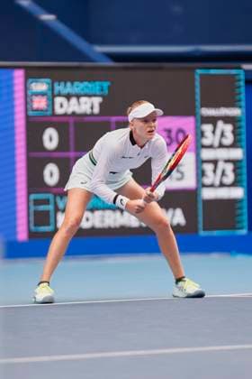 September 26, 2023, Tokyo, Japan: Harriet DART (GBR) in action against Veronika KUDERMETOVA (RUS) during their women s single match for the second day of the TORAY PAN PACIFIC OPEN TENNIS tournament 2023 at the Ariake Coliseum. The tournament is held from September 25 to October 1st. Kudermentova won 6-3, 7-6 Tokyo Japan - ZUMAm191 20230926_aap_m191_013 Copyright: xRodrigoxReyesxMarinx
