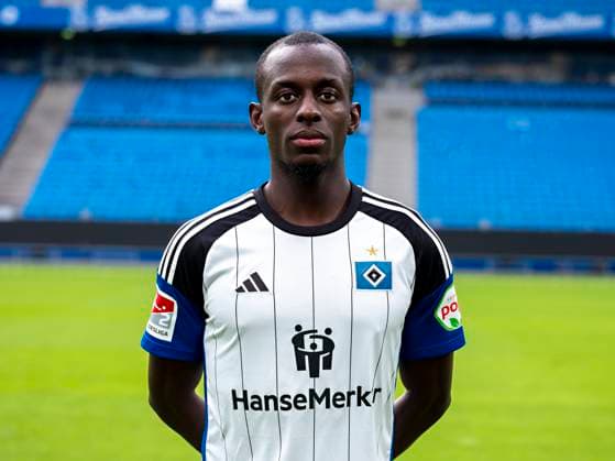 Jean-Luc Dompe (HSV) 25.09.23, Hamburg, Hamburger SV, HSV Mannschaftsfoto-Termin, Portrait-Termin, Saison 2023 2024 Â