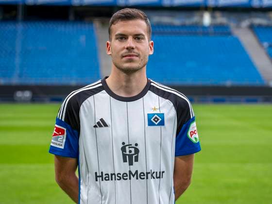 Laszlo Benes (HSV) 25.09.23, Hamburg, Hamburger SV, HSV Mannschaftsfoto-Termin, Portrait-Termin, Saison 2023 2024 Â