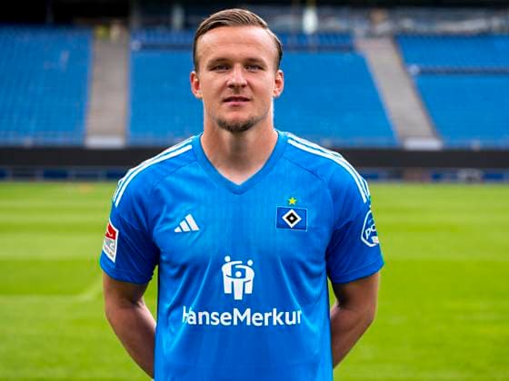 TW Tom Mickel (HSV) 25.09.23, Hamburg, Hamburger SV, HSV Mannschaftsfoto-Termin, Portrait-Termin, Saison 2023 2024 Â
