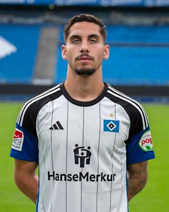 Ludovit Reis (HSV) 25.09.23, Hamburg, Hamburger SV, HSV Mannschaftsfoto-Termin, Portrait-Termin, Saison 2023 2024 Â