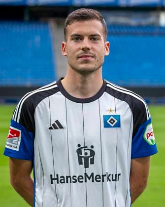 Laszlo Benes (HSV) 25.09.23, Hamburg, Hamburger SV, HSV Mannschaftsfoto-Termin, Portrait-Termin, Saison 2023 2024 Â