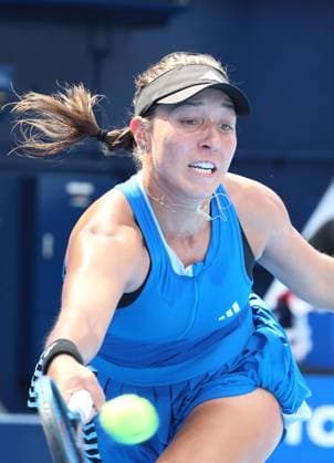 September 27, 2023, Tokyo, Japan - The second seeded Jessica Pegula of the United States returns the ball against Spain s Cristina Bucsa during the second round match of the Toray Pan Pacific Open tennis tournament at the Ariake Colosseum in Tokyo on Wednesday, September 27, 2023. (photo by Yoshio Tsunoda AFLO) Noxthirdxpartyxsales  (230623048)