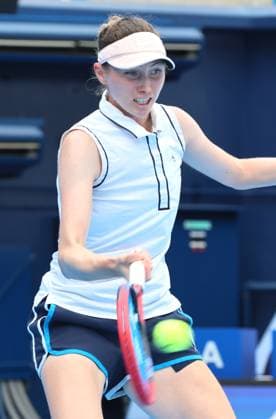 September 27, 2023, Tokyo, Japan - Cristina Bucsa of the Spain returns the ball against Jessica Pegula of the United States during the second round match of the Toray Pan Pacific Open tennis tournament at the Ariake Colosseum in Tokyo on Wednesday, September 27, 2023. (photo by Yoshio Tsunoda AFLO) Noxthirdxpartyxsales  (230623052)