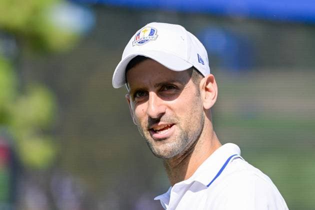 Golf match - Ryder Cup 2023 Novak Djokovic during the Ryder Cup 2023 at Marco Simone Golf & Country Club on September 27, 2023 in Rome Italy. Rome Italy  Copyright: xIPAxSport ABACAx BRIPASport20230927_215 IPAxSport ABACAx BRIPASport20230927_215