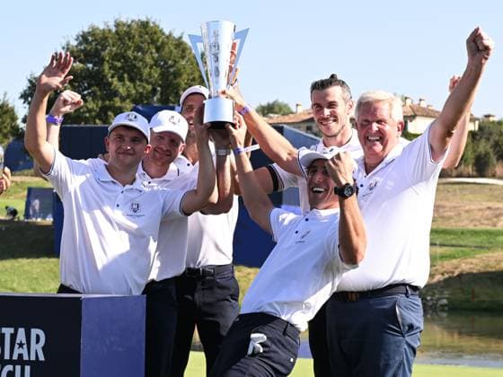 Sport Bilder des Tages Ryder Cup 2023, Practice and Previews, Golf, Marco Simone Golf & Country Club, Rome, Italy - 27 Sep 2023  Copyright: xGreigxCowie Shutterstockx 14126885eh