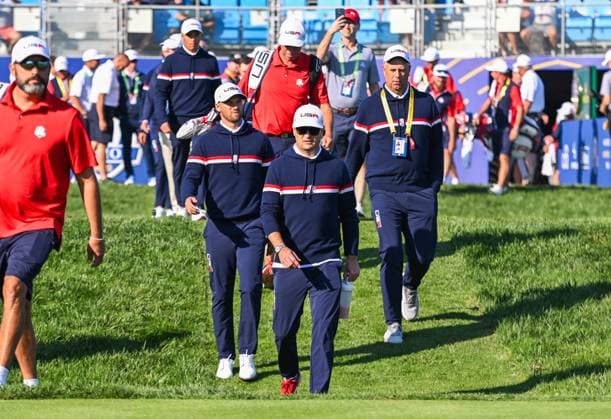 Ryder Cup 2023, Practice and Previews, Golf, Marco Simone Golf & Country Club, Rome, Italy - 28 Sep 2023  Copyright: xGreigxCowie Shutterstockx 14126911a