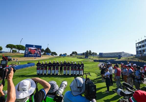 Ryder Cup 2023, Practice and Previews, Golf, Marco Simone Golf & Country Club, Rome, Italy - 28 Sep 2023  Copyright: xGreigxCowie Shutterstockx 14126911n