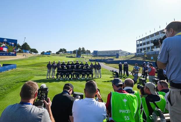Ryder Cup 2023, Practice and Previews, Golf, Marco Simone Golf & Country Club, Rome, Italy - 28 Sep 2023  Copyright: xGreigxCowie Shutterstockx 14126911l