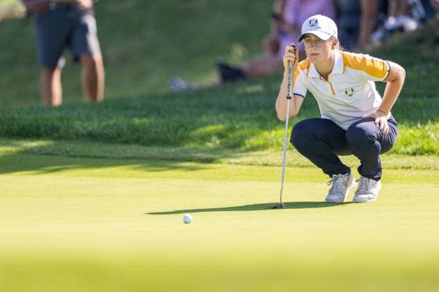 230928 Nora Sundberg of Team Europe competes in round four of the Junior Ryder Cup on September 28, 2023 in Rome. Photo: Mathias Bergeld BILDBYRAN kod MB MB0734 golf ryder cup träning practice training day -1 bbeng junior ryder cup Copyright: MATHIASxBERGELD BB230928MB054