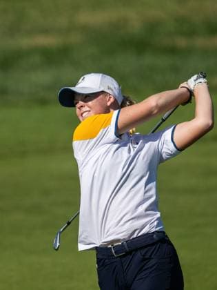 230928 Meja Örtengren of Team Europe competes in round four of the Junior Ryder Cup on September 28, 2023 in Rome. Photo: Mathias Bergeld BILDBYRAN kod MB MB0734 golf ryder cup träning practice training day -1 bbeng junior ryder cup Copyright: MATHIASxBERGELD BB230928MB058