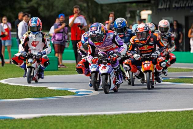Sport Themen der Woche KW39 Sport Bilder des Tages 28th September 2023; Mobility Resort Motegi, Motegi, Tochigi Prefecture, Japan; 2023 Japanese MotoGP, Arrival Day: Mini bike race at the Japanese MotoGP, Takaaki Nakagami, Jorge Martin, Miguel Oliveira, Johann Zarco  ActionPlus12558501 StephenxBlackberry