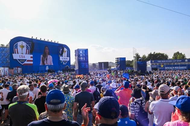 Ryder Cup 2023, Practice and Previews, Golf, Marco Simone Golf & Country Club, Rome, Italy - 28 Sep 2023  Copyright: xGreigxCowie Shutterstockx 14126911ba