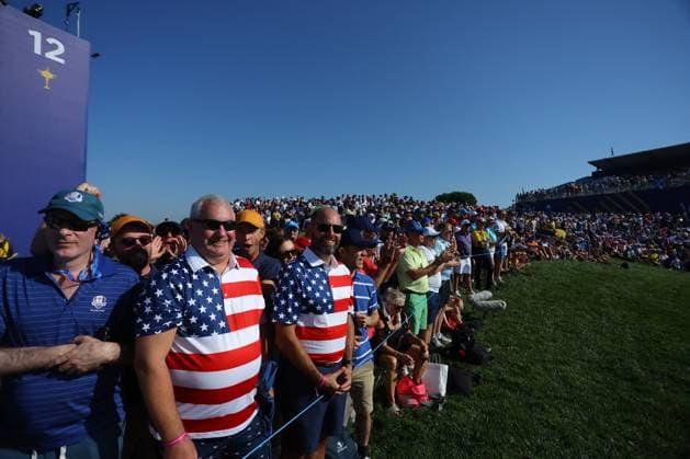 Golf match - Ryder Cup 2023 Rome, Italy 29.09.2023: Foursomes Session at RYDER CUP 2023 at Marco Simone Golf & Country Club di Guidonia Montecelio, Roma Rome Italy  Copyright: xIPAxSport ABACAx BRIPASport20230929_480 IPAxSport ABACAx BRIPASport20230929_480