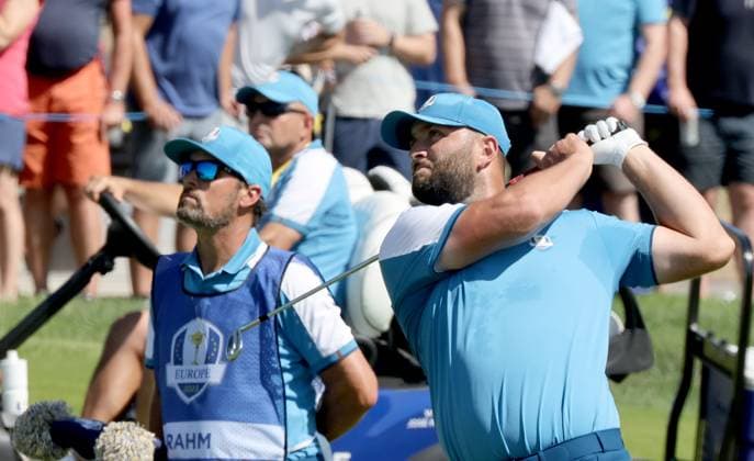 GOLF - Ryder Cup 2023 ROME,ITALY,29.SEP.23 - GOLF - Ryder Cup, Marco Simone Golf and Country Club. Image shows Jon Rahm (ESP EUR).  GEPAxpictures xHansxOberlaender