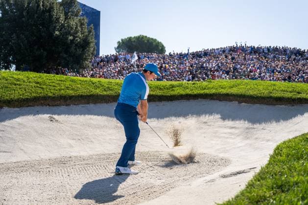 230929 Viktor Hovland of Team Europe in a foursome match during day one of the Ryder Cup on September 29, 2023 in Rome. Photo: Mathias Bergeld BILDBYRAN kod MB MB0736 golf ryder cup day 1 bbeng round 1 Copyright: MATHIASxBERGELD BB230929MB104