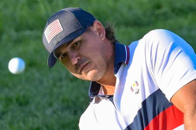 September 30, 2023, ROME: US™ team golfer Brooks Koepka in actions during the Fourballs matches on the second day of the 2023 Ryder Cup golf tournament at Marco Simone Golf Club in Guidonia, near Rome, Italy, 30 September 2023. The 44th Ryder Cup matches between the US and Europe will be held in Italy from 29 September to 01 October 2023. ANSA ETTORE FERRARI 2023 Ryder Cup golf tournament  - ZUMAa110 20230930_zaf_a110_017 Copyright: xEttorexFerrarix