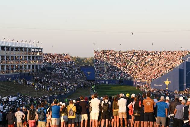 Ryder Cup 2023, Day Two, Morning Foursomes, Golf, Marco Simone Golf & Country Club, Rome, Italy - 30 Sep 2023  Copyright: xGreigxCowie Shutterstockx 14130258c