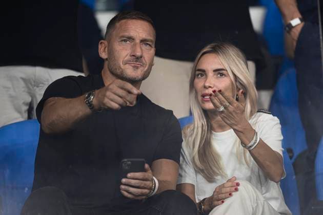 Genoa CFC v AS Roma - Serie A Francesco Torri and Noemi Bocchi attend the Serie A football match between Genoa CFC and AS Roma. Genoa Italy Copyright: xNicolòxCampox