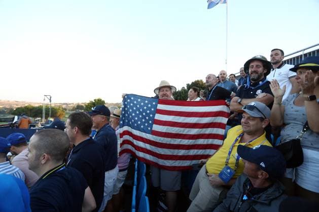 Rome Ryder Cup 2023 - Session One Foursomes MATCHES, 30.09.2023 Rome, Italy 30.09.2023: Public at Session One - Foursomes at RYDER CUP 2023 at Marco Simone Golf & Country Club di Guidonia Montecelio, Roma Rome italy -  Copyright: xIPAxSport ABACAx BRIPASport20230930_282 IPAxSport ABACAx BRIPASport20230930_282