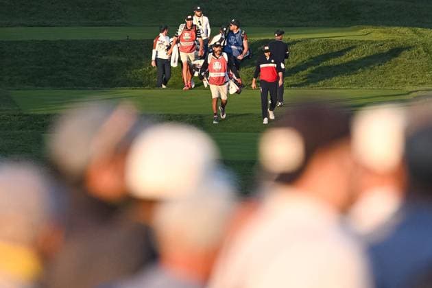 Ryder Cup 2023, Day Two, Morning Foursomes, Golf, Marco Simone Golf & Country Club, Rome, Italy - 30 Sep 2023  Copyright: xGreigxCowie Shutterstockx 14130258db