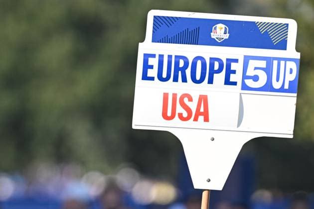 Ryder Cup 2023, Day Two, Morning Foursomes, Golf, Marco Simone Golf & Country Club, Rome, Italy - 30 Sep 2023  Copyright: xGreigxCowie Shutterstockx 14130258fc