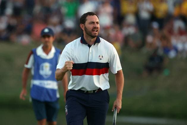 Rome Ryder Cup 2023 - FOURBALL MATCHES, 30.09.2023 Rome, Italy 30.09.2023: Patrick CANTLAY of USA team at end of the FOURBALL MATCHES at RYDER CUP 2023 at Marco Simone Golf & Country Club di Guidonia Montecelio, Roma Rome italy -  Copyright: xIPAxSport ABACAx BRIPASport20230930_569 IPAxSport ABACAx BRIPASport20230930_569