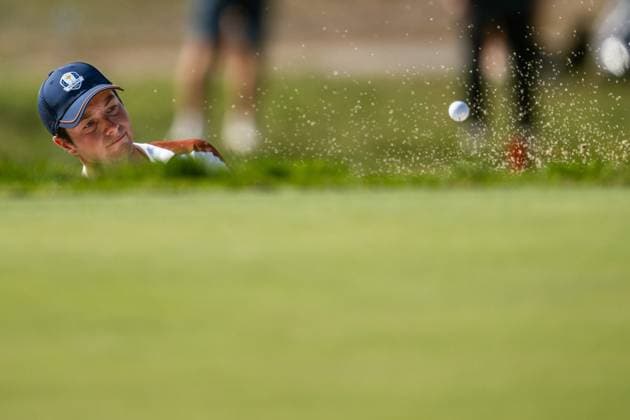 230930 in a fourball match during day 2 of the Ryder Cup on September 30, 2023 in Rome. Photo: Mathias Bergeld BILDBYRAN kod MB MB0737 golf ryder cup day 2 bbeng foursome Copyright: MATHIASxBERGELD BB230930MB083