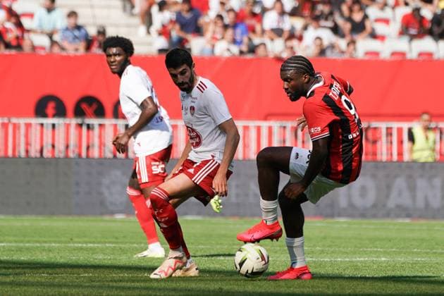 Terem Moffi (OGC Nice) FOOTBALL : OGC Nice vs Brest - Ligue 1 Uber Eats - Nice - 01 10 2023 NorbertScanella Panoramic 