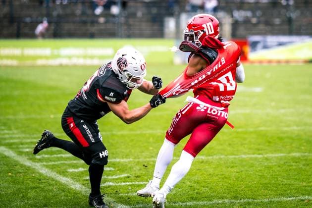 Erima German Football League Halbfinale 2023; Potsdam Royals - New Yorker Lions Braunschweig Erima German Football League Halbfinale 2023; Potsdam Royals - New Yorker Lions Braunschweig Copyright: xBEAUTIFULxSPORTS NicolxMarschallx