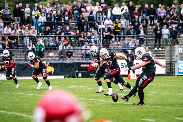 Erima German Football League Halbfinale 2023; Potsdam Royals - New Yorker Lions Braunschweig Erima German Football League Halbfinale 2023; New Yorker Lions Braunschweig Copyright: xBEAUTIFULxSPORTS NicolxMarschallx