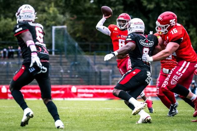 Erima German Football League Halbfinale 2023; Potsdam Royals - New Yorker Lions Braunschweig Erima German Football League Halbfinale 2023; Potsdam Royals - New Yorker Lions Braunschweig Copyright: xBEAUTIFULxSPORTS NicolxMarschallx