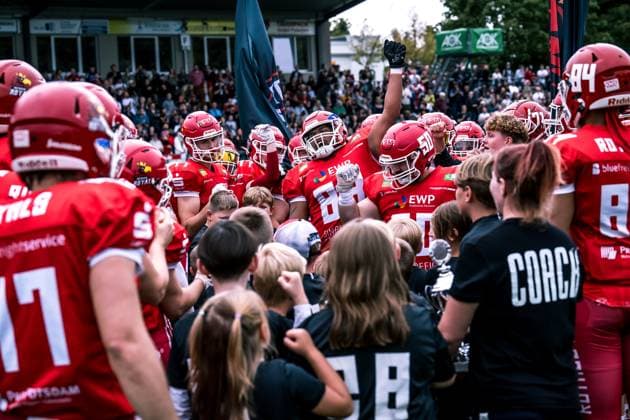 Erima German Football League Halbfinale 2023; Potsdam Royals - New Yorker Lions Braunschweig Erima German Football League Halbfinale 2023; Potsdam Royals Copyright: xBEAUTIFULxSPORTS NicolxMarschallx
