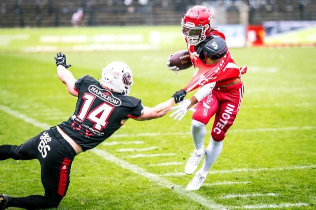 Erima German Football League Halbfinale 2023; Potsdam Royals - New Yorker Lions Braunschweig Erima German Football League Halbfinale 2023; Potsdam Royals - New Yorker Lions Braunschweig Copyright: xBEAUTIFULxSPORTS NicolxMarschallx