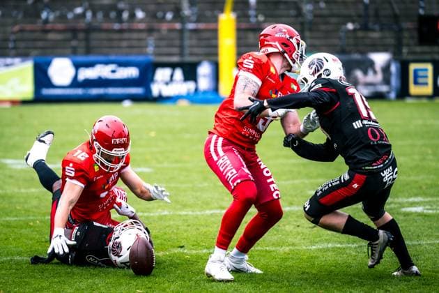 Erima German Football League Halbfinale 2023; Potsdam Royals - New Yorker Lions Braunschweig Erima German Football League Halbfinale 2023; Potsdam Royals - New Yorker Lions Braunschweig Copyright: xBEAUTIFULxSPORTS NicolxMarschallx