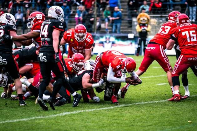 Erima German Football League Halbfinale 2023; Potsdam Royals - New Yorker Lions Braunschweig Erima German Football League Halbfinale 2023; Potsdam Royals - New Yorker Lions Braunschweig Copyright: xBEAUTIFULxSPORTS NicolxMarschallx